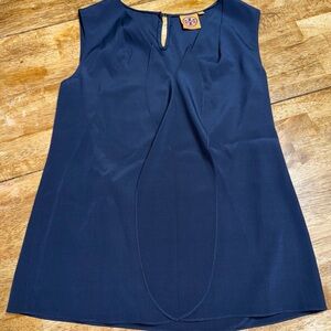 Tory Burch  Silk tank top size 4 Navy Blue